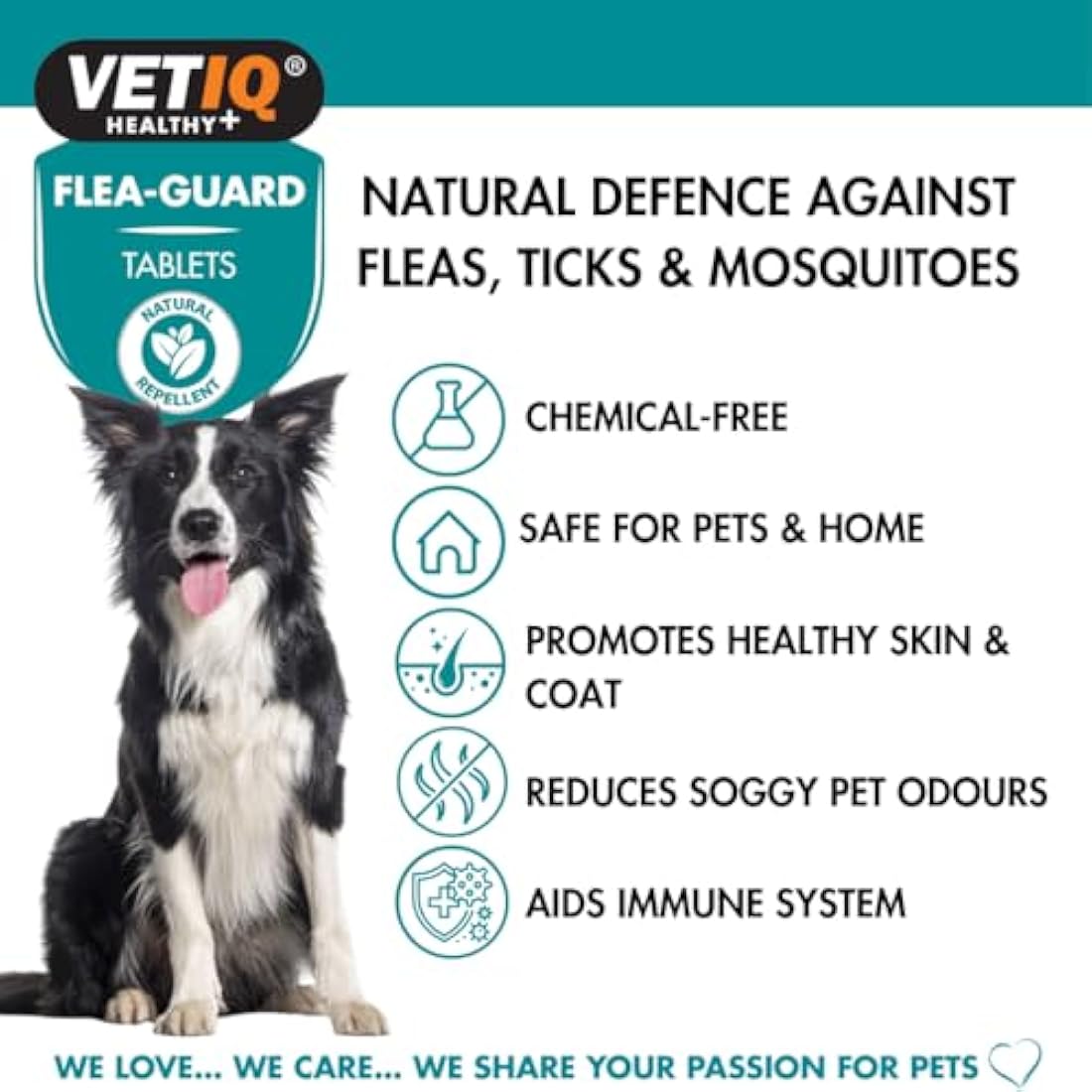 VETIQ Flea-Guard Natural Repellent for Cats & Dogs – 90 Tablets