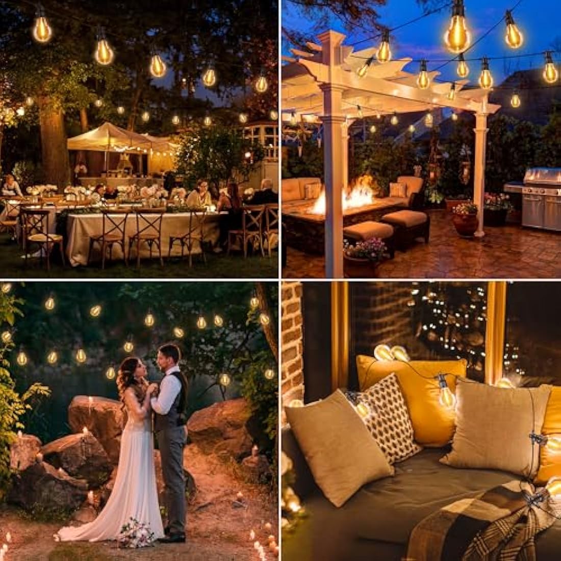 Joomer Festoon Lights Outdoor: 28.5M Mains Powered String Lights, 8 Modes