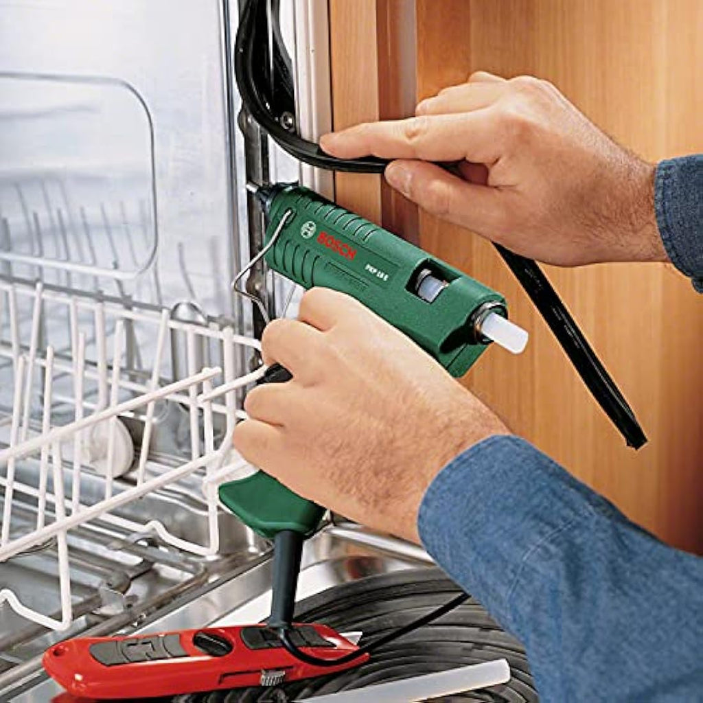 Bosch PKP 18 E Hot Glue Gun – Includes Extra-Length Nozzle & Glue Stick
