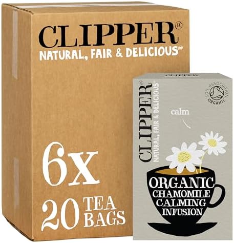 Clipper Organic Chamomile Tea Bags – 120 Caffeine-Free Herbal Sachets
