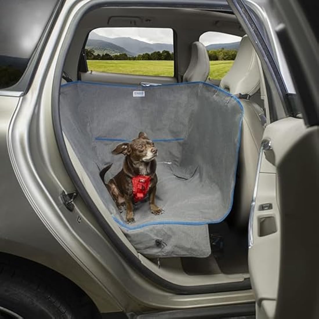 Kurgo Heather Half Hammock Dog Car Seat Protector - Waterproof Charcoal