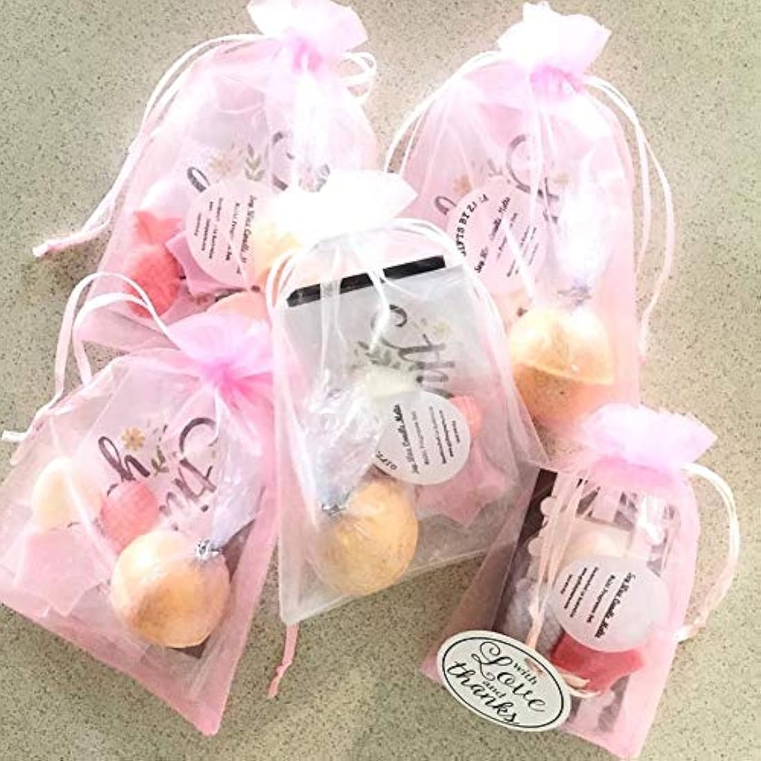G2PLUS Pink Organza Gift Bags | 100 PCS Mesh Jewelry Pouches 10x15cm