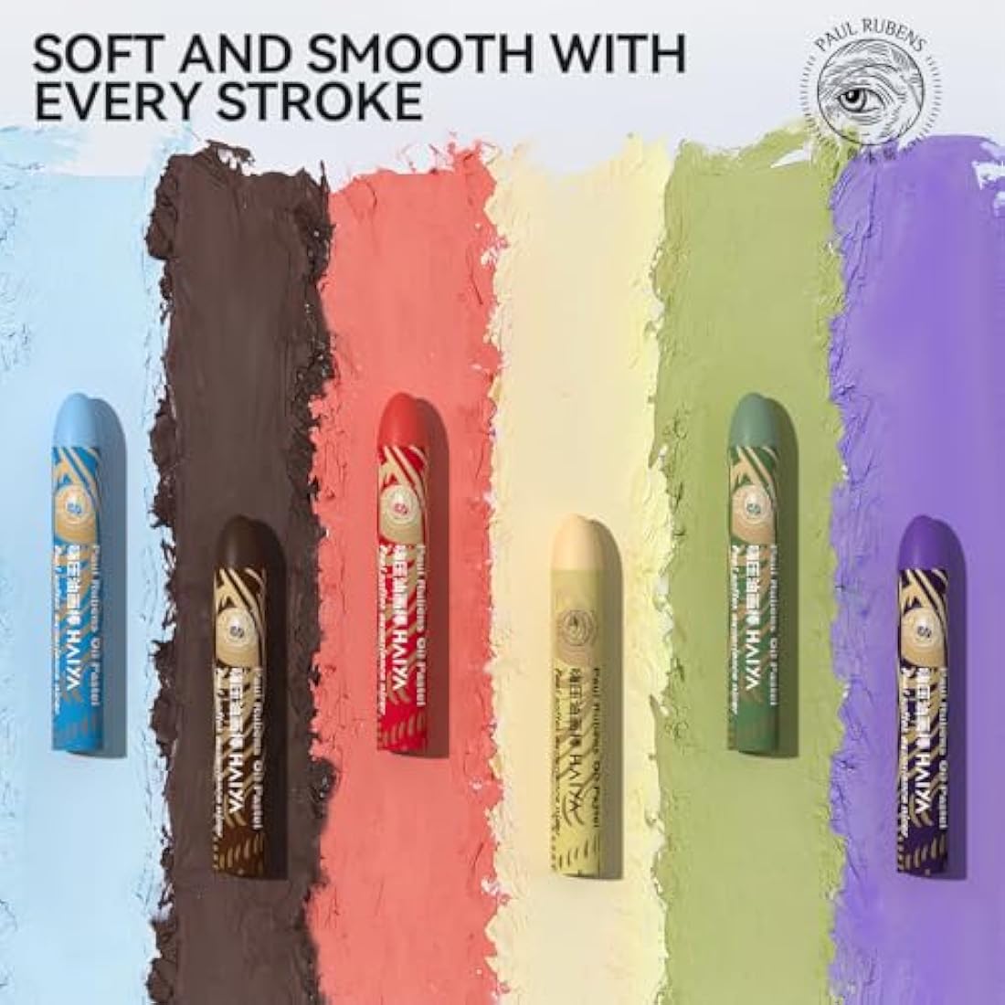 Paul Rubens HaiYa Soft Oil Pastels – 60 Vibrant Colors for Artists