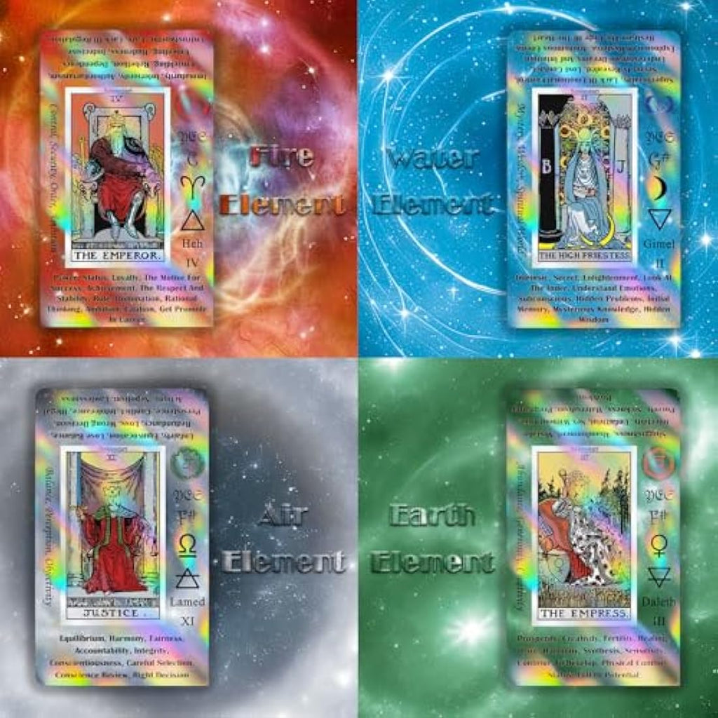 Holographic Tarot Cards for Beginners with Guide Book