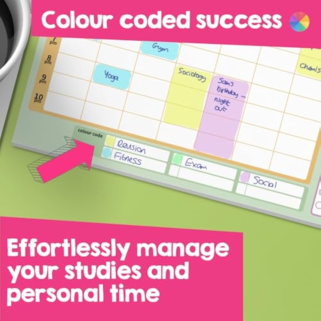 A4 Study and Revision Planner Pad | 52 Thick Weekly Sheets