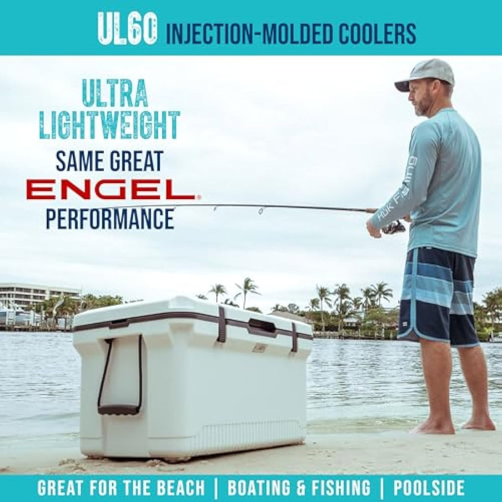ENGEL 56.8L Ultra-Light Cooler Box – Large 80-Can Injection Molded Ice Box