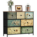 VEDECASA 7 Drawer Dresser – Vintage Fabric Chest of Drawers Storage Unit