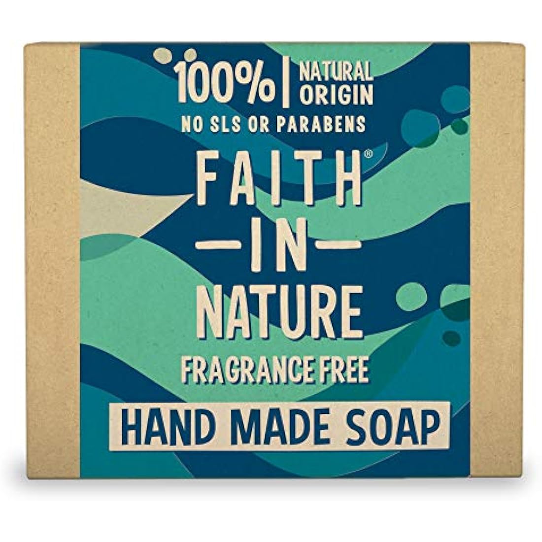 Faith In Nature Organic Seaweed Soap - Unscented Mineral Bar (3 Pack)
