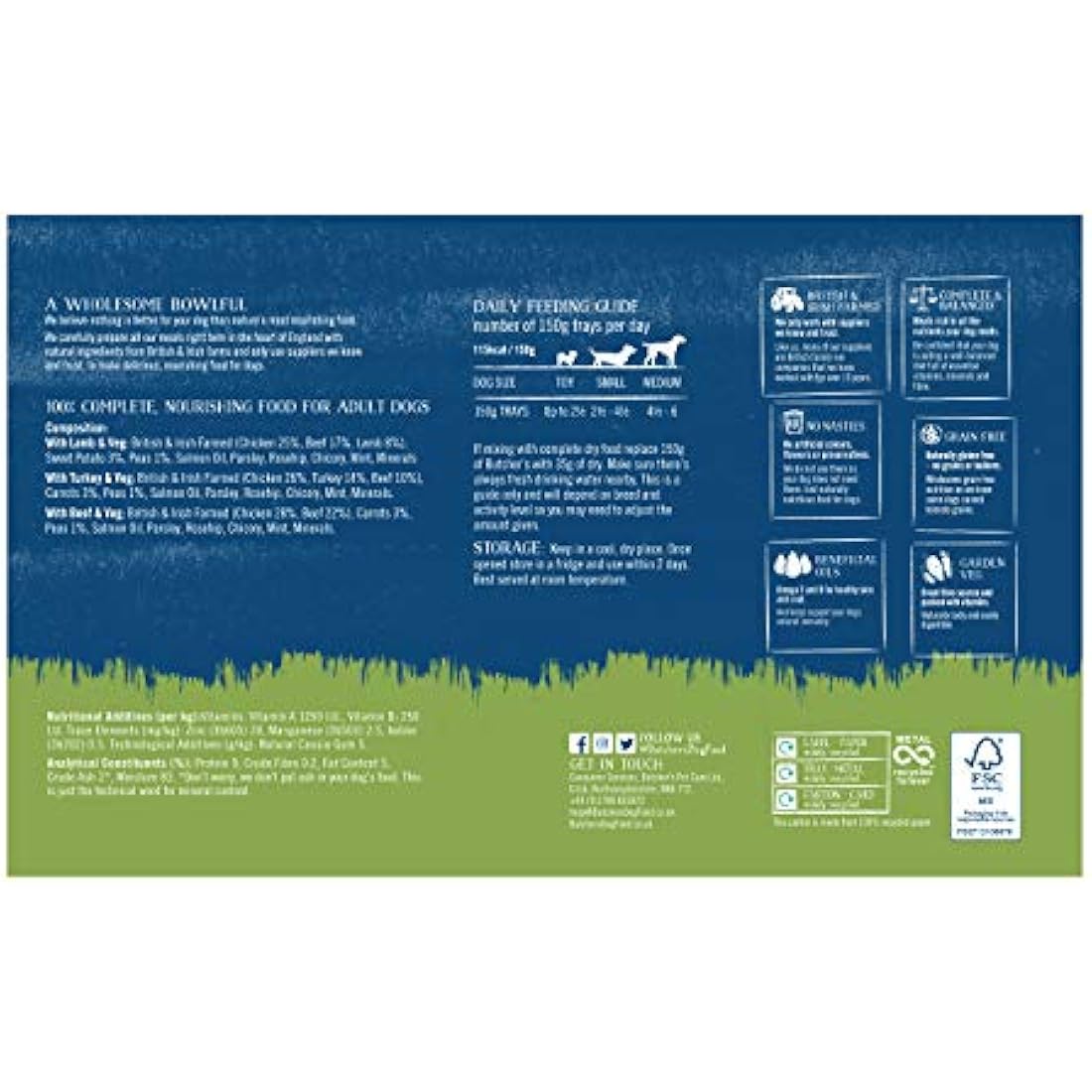 Butcher's Grain Free Wet Dog Food Trays – Traditional Recipes (36 x 150g)