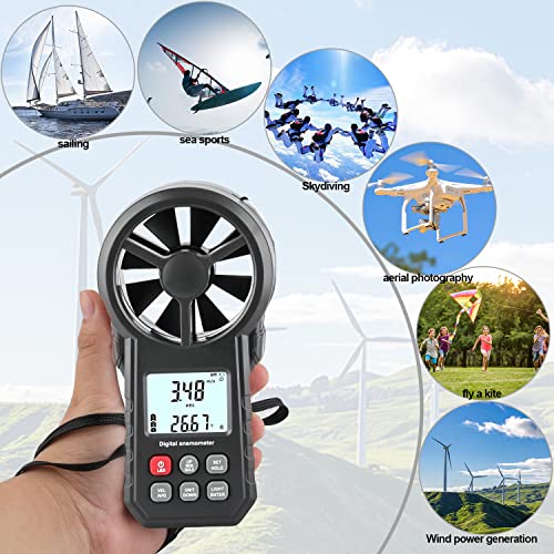 Digital Anemometer – Bluetooth Wind Speed & Temp Meter