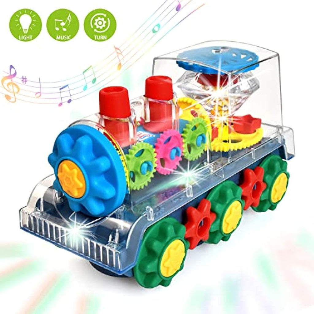 Tuko Transparent Gear Truck Toys – 4-Pack STEM Vehicle Set for Ages 3–8