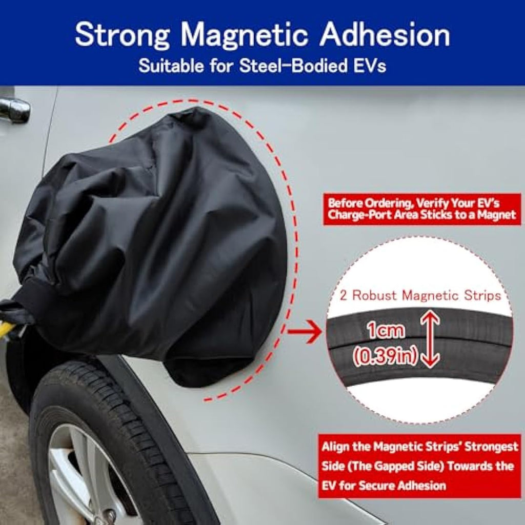 LZSTEC Magnetic EV Charger Port Cover – All-Weather Waterproof Shield