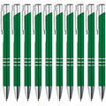 GIMEI Metal Ballpoint Pen Set – Pack of 50 – Blue Ink – Green