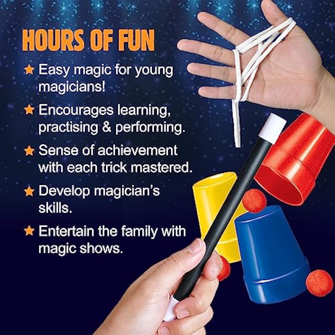 Magic Hat Set – 75 Easy Tricks with Plush Rabbit & Props