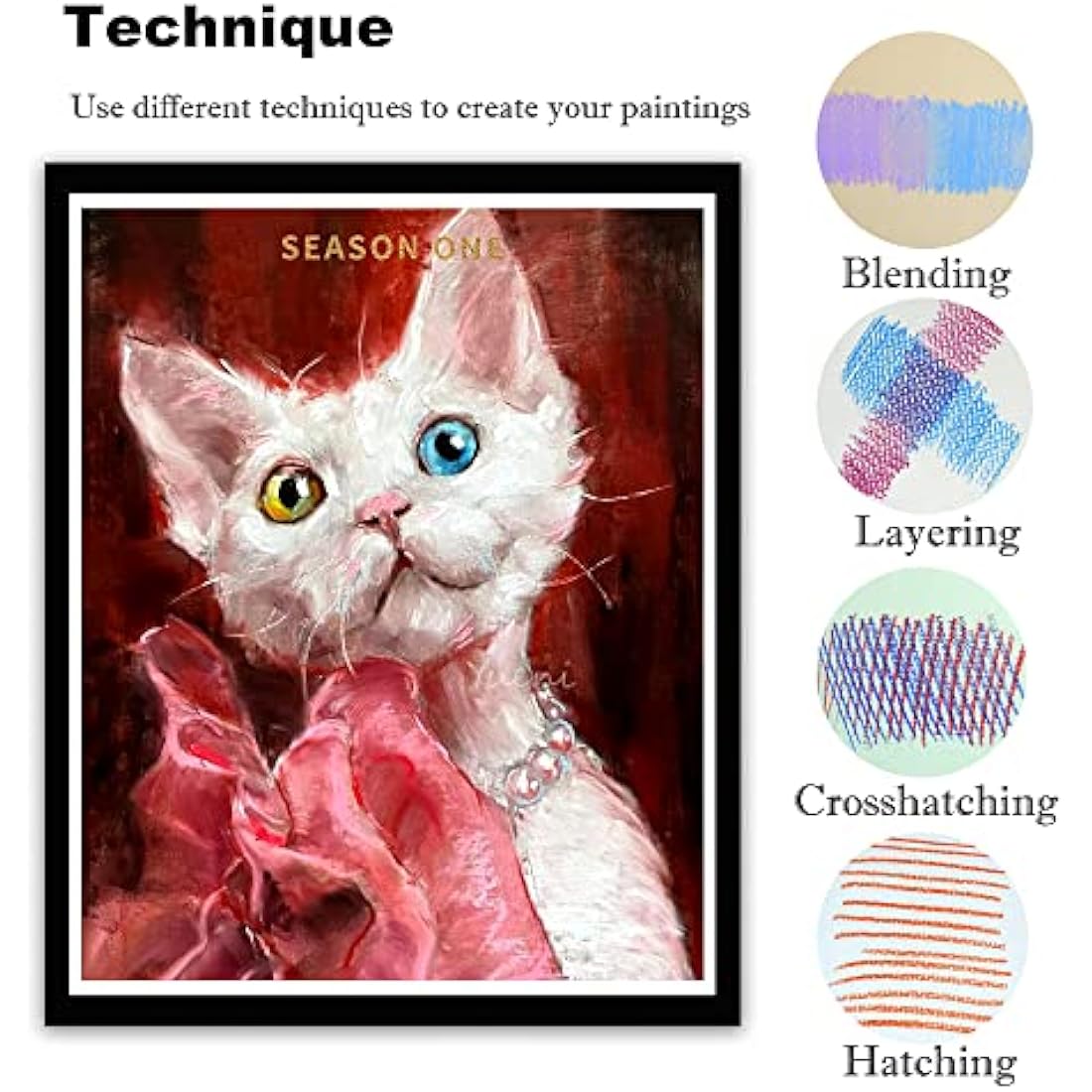 KALOUR Pro Pastel Chalk Colored Pencils | 50 Color Drawing Art Set