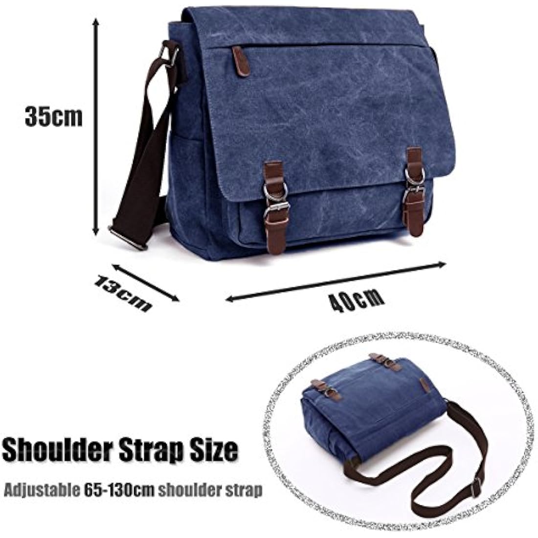 16 Inch Laptop Messenger Bag – Vintage Canvas Shoulder Bag