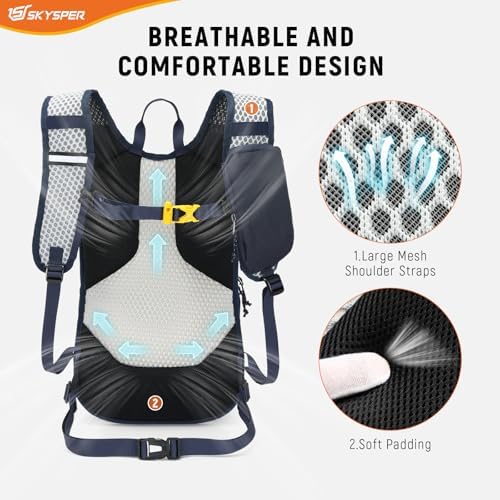 SKYSPER 15L Hiking Backpack – Lightweight Breathable Travel Daypack