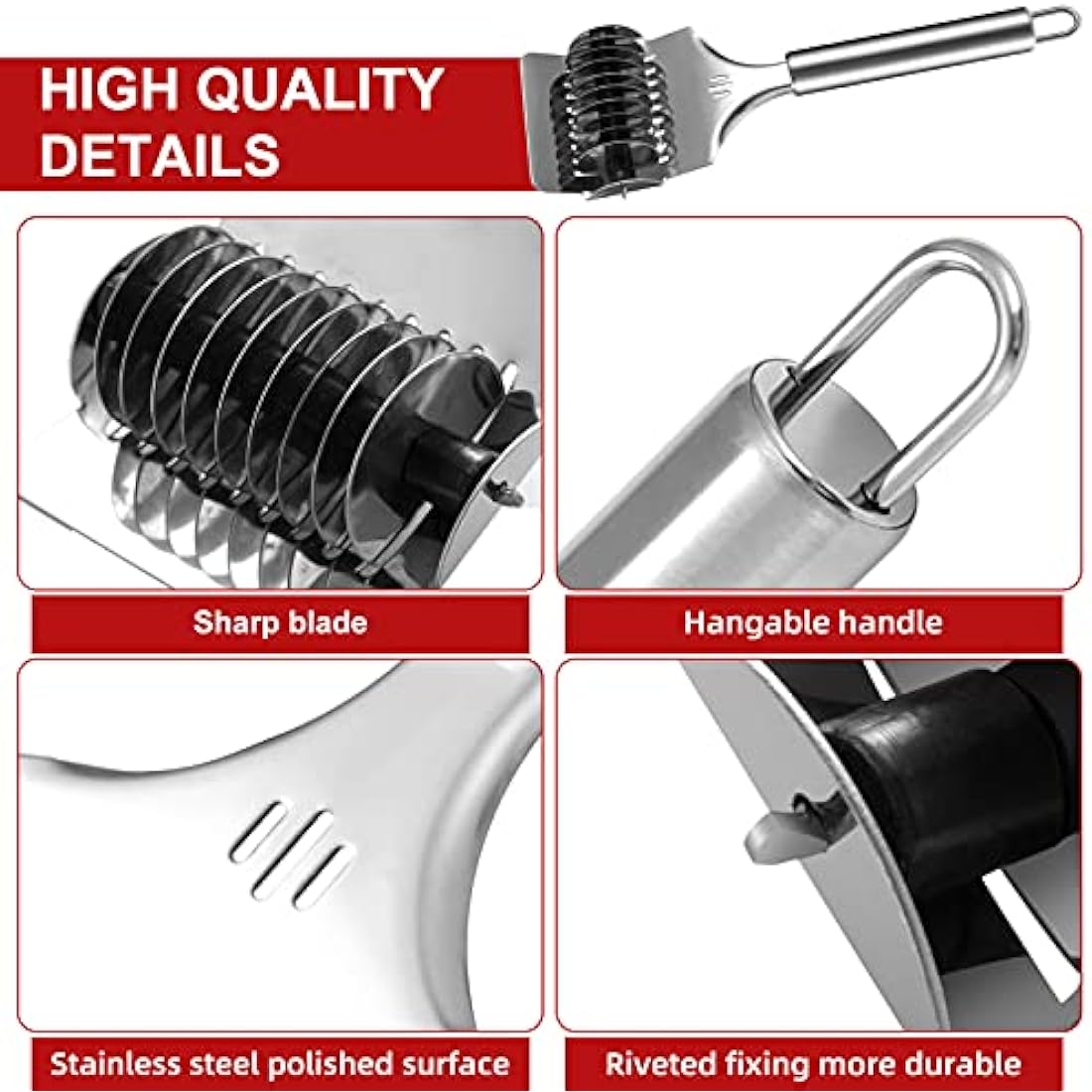 Jolof Store Stainless Steel Pasta Maker Attachment for KitchenAid Mixers