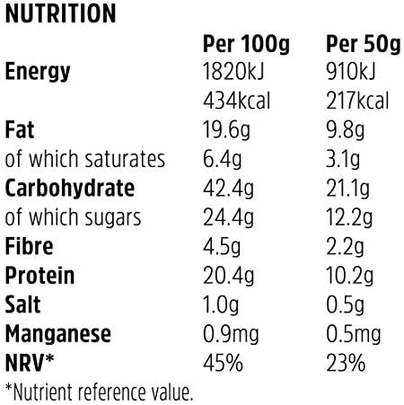 TREK High Protein Oat Flapjacks – Vegan & Gluten Free, 50g x 36 Bars