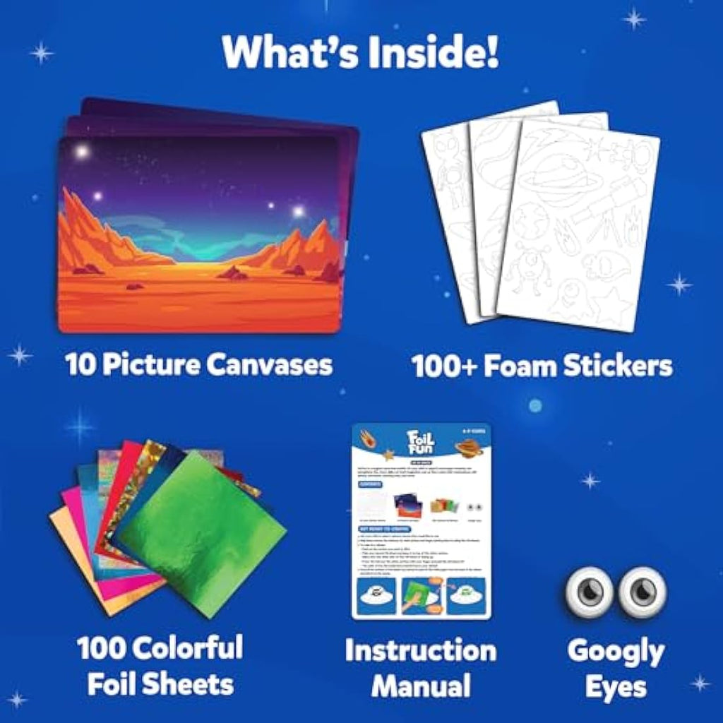 Skillmatics Foil Fun Space Art Kit – Mess-Free DIY Craft for Kids