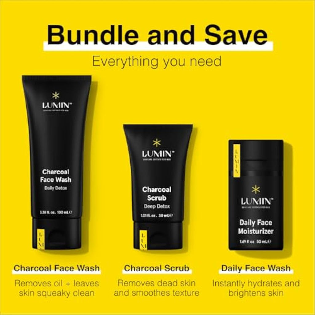 Lumin Smooth Operator Detox Trio – 3-Piece Men's Skincare Gift Set