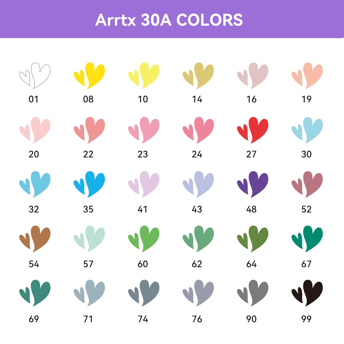 Arrtx Acrylic Paint Pens | 30 Vibrant Colors Brush Tip Markers for Rock Art