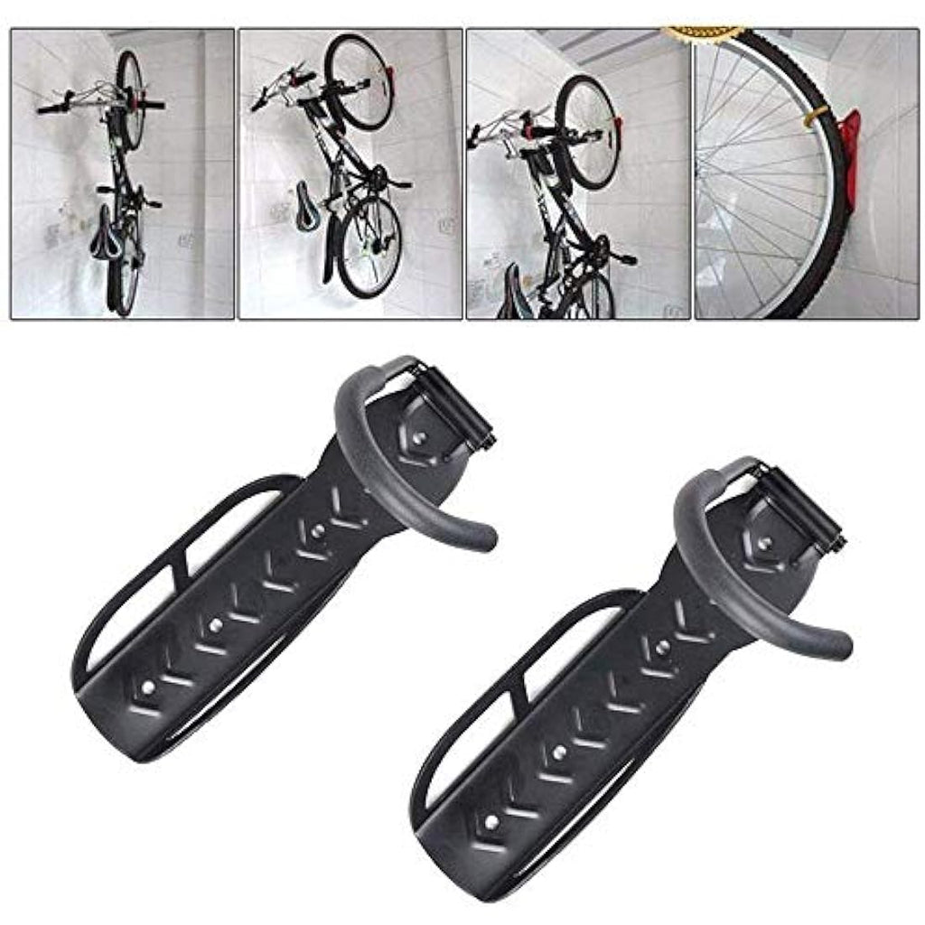 Bicycle Wall Mount Hanger – 2 Pack Steel Bike Storage Rack