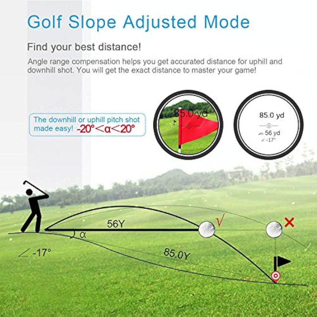 Mileseey 660Yards Golf Range Finder | Slope Compensation & 6X Magnification