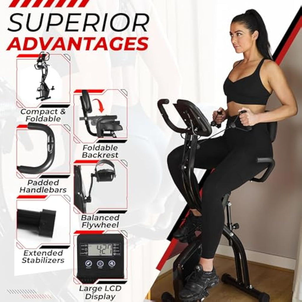 SmartXBike Pro Folding Exercise Bike | 4-in-1 Magnetic Resistance
