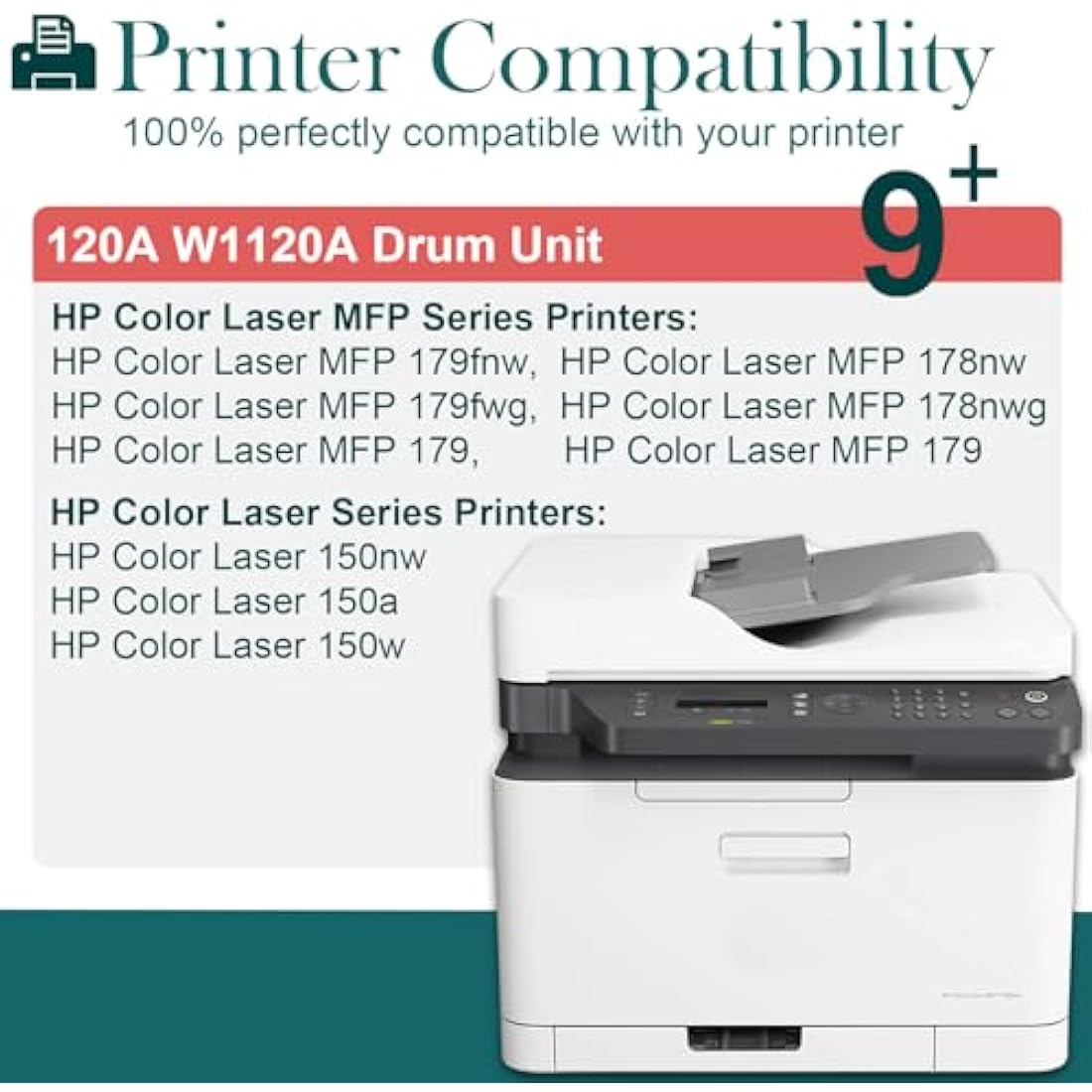 HenceBuy 120A W1120A Imaging Drum Unit for HP Color Laser 150 & 179 Printers
