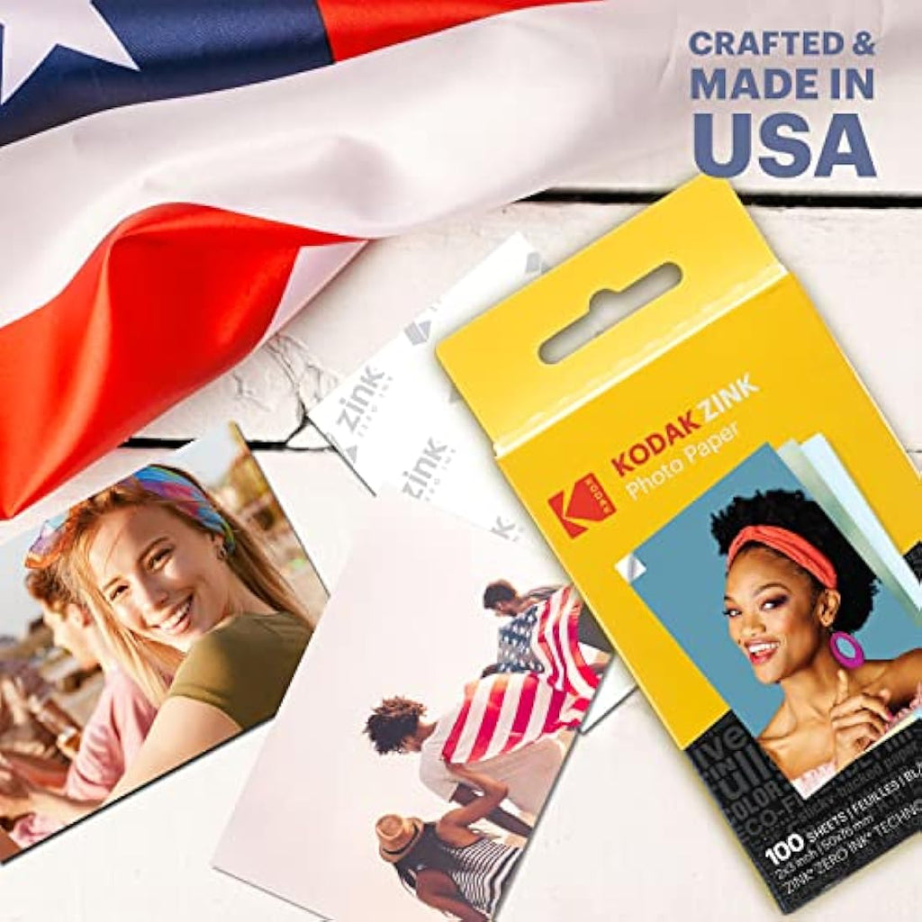 Kodak 2x3" Zink Photo Paper - 100 Sheets Sticky-Back for Mini Printers