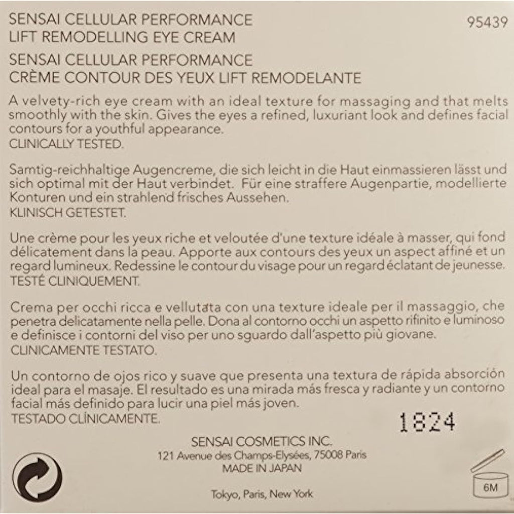 Sensai Cellular Performance Lift Remodelling Eye Cream - 15ml Firming