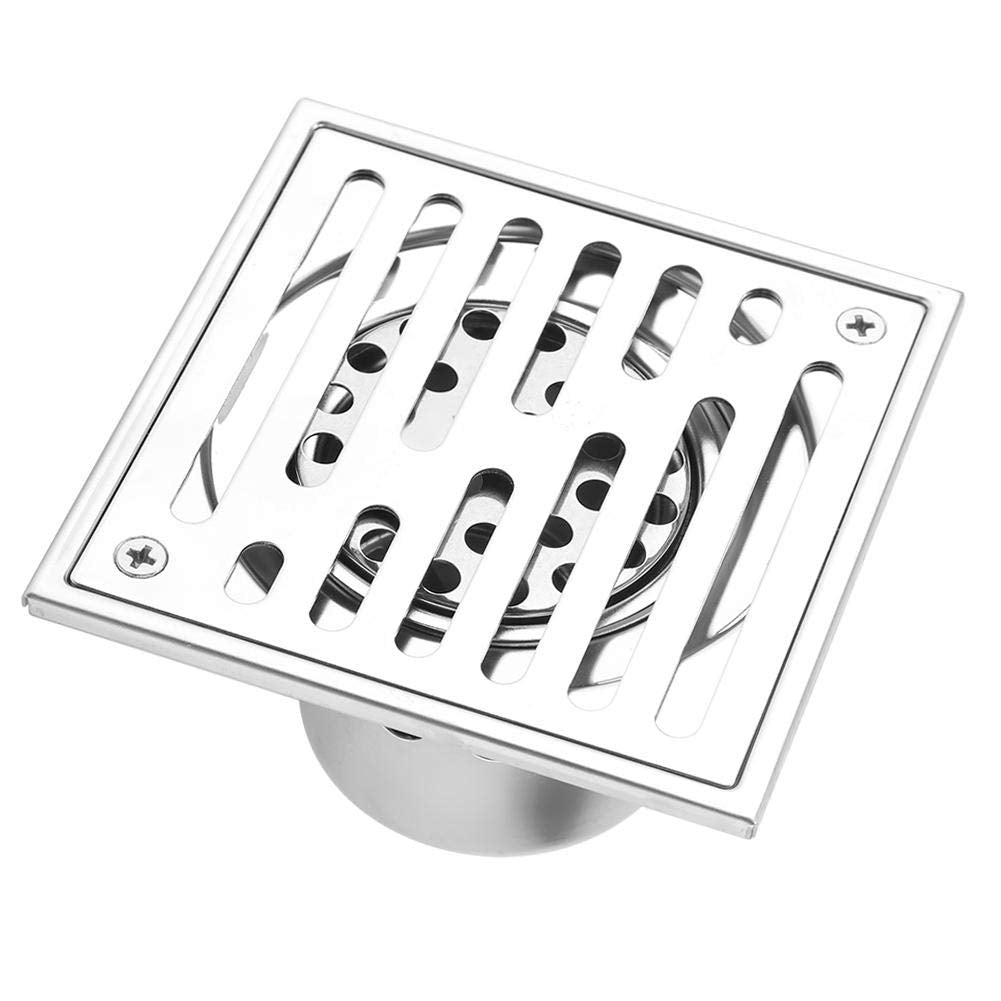 Jolof Store Stainless Steel Square Floor Drain – Anti-Odor Shower Drainer