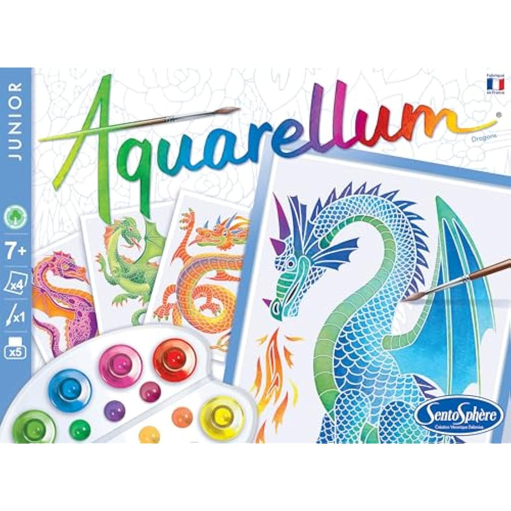Sentosphère Aquarellum Junior Dragons - Watercolor Painting Art Kit
