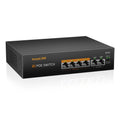 keepLiNK 6-Port 10/100Mbps PoE+ Desktop Switch | 65W Metal Fanless