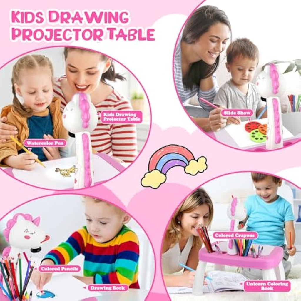 Unicorn Drawing Projector Table for Kids with 72 Patterns