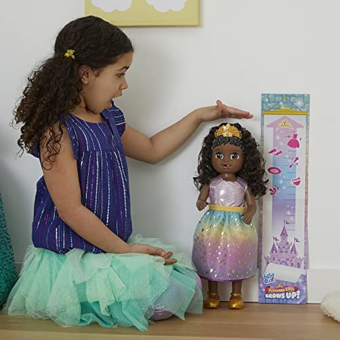 Baby Alive Princess Ellie Grows Up! Interactive Talking Doll - Black Hair