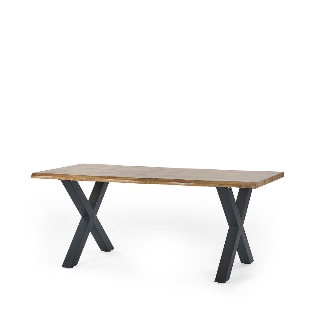 Julian Bowen Harvey Dining Table for 6, Brown - H75 x W180 x D90cm - image 5