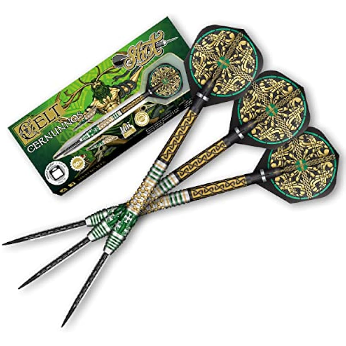 Shot! Celt Cernunnos 90% Tungsten Steel Tip Dart Set - Professional Darts