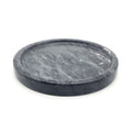 Natural Marble Tray, Circular Marble Stone Decorative Tray for Counter，Jewelry, Vanity, BlackRound Small Tray, 5-1/2" DiameterBlack