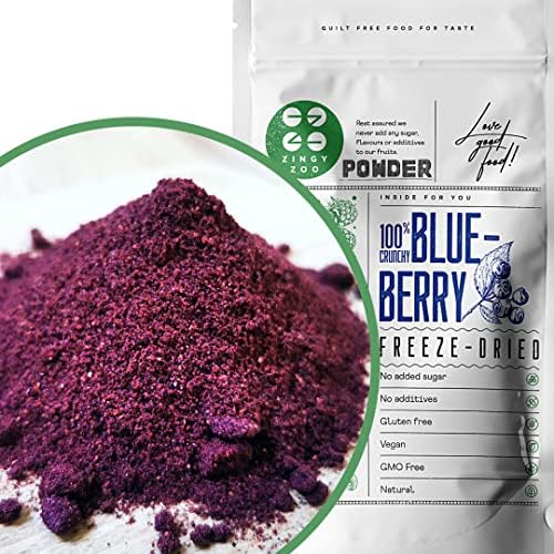 ZingyZoo Freeze Dried Wild Blueberry Powder – 300g Pure Bilberry Superfood