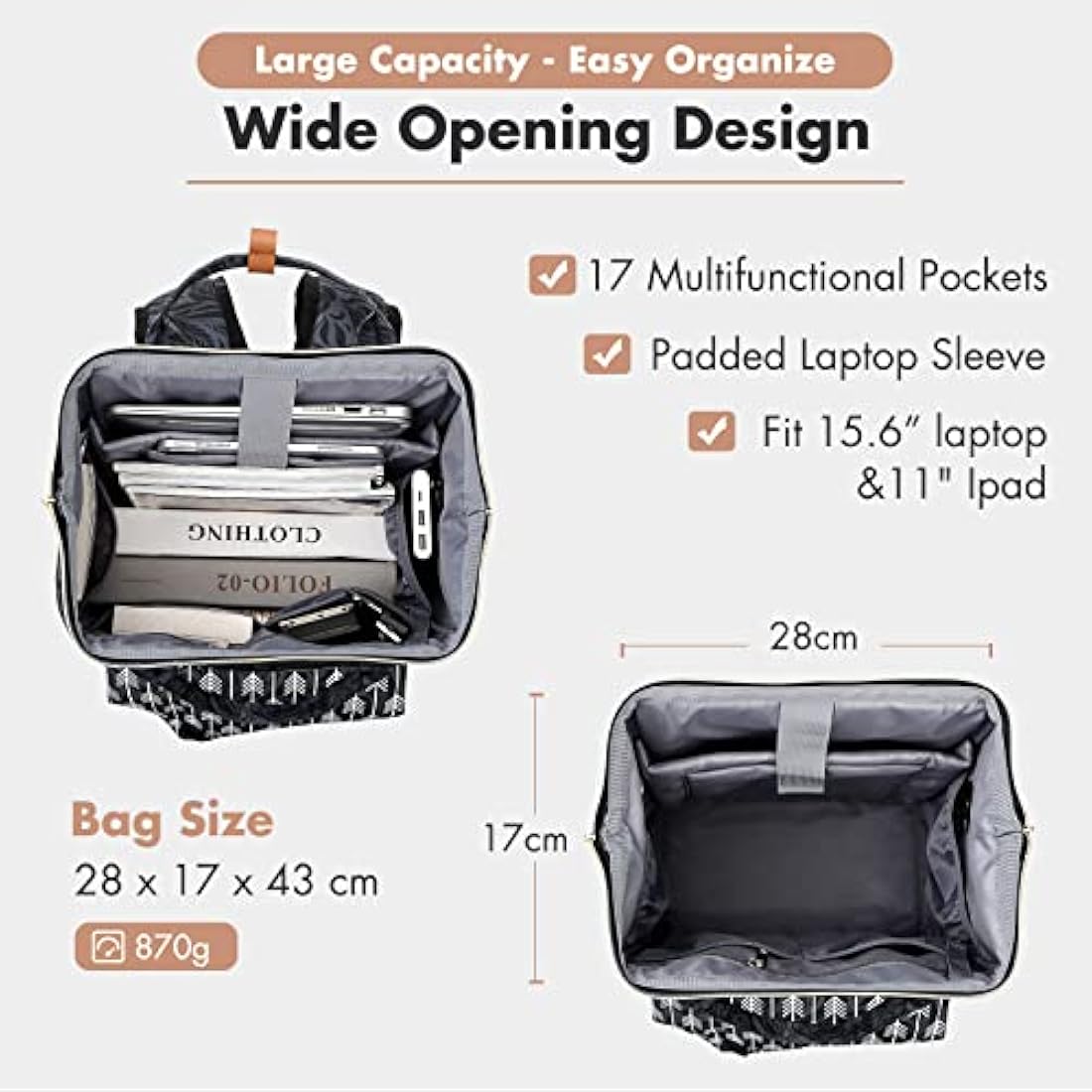 Lekesky 15.6 Inch Laptop Backpack | Waterproof Anti-Theft Travel Bag