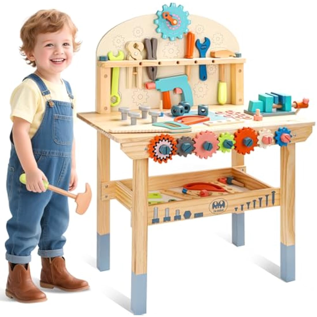 Wooden Kids Tool Bench – Educational Toy Workbench Set