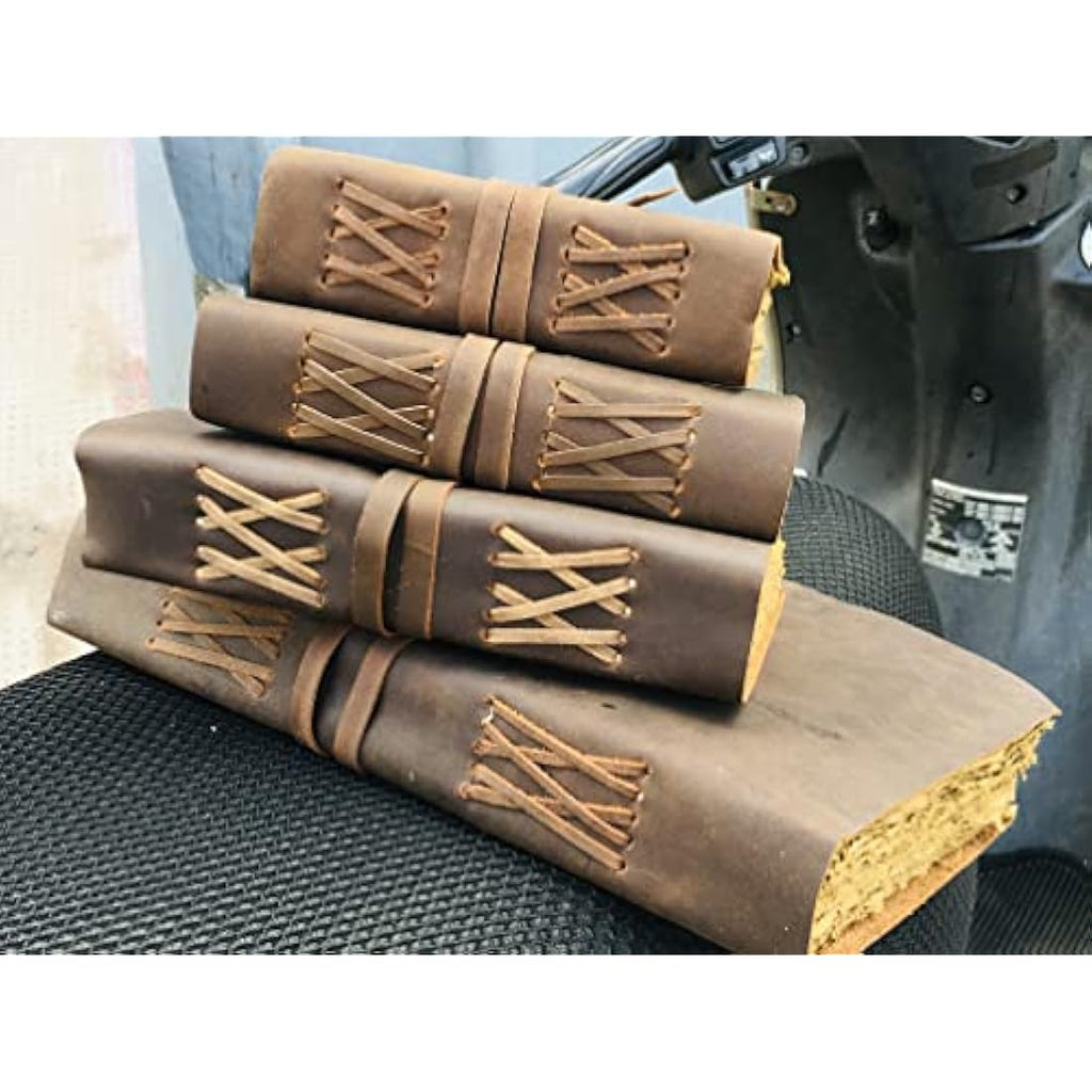 Handmade Vintage Leather Journal | Antique Paper 13x10"