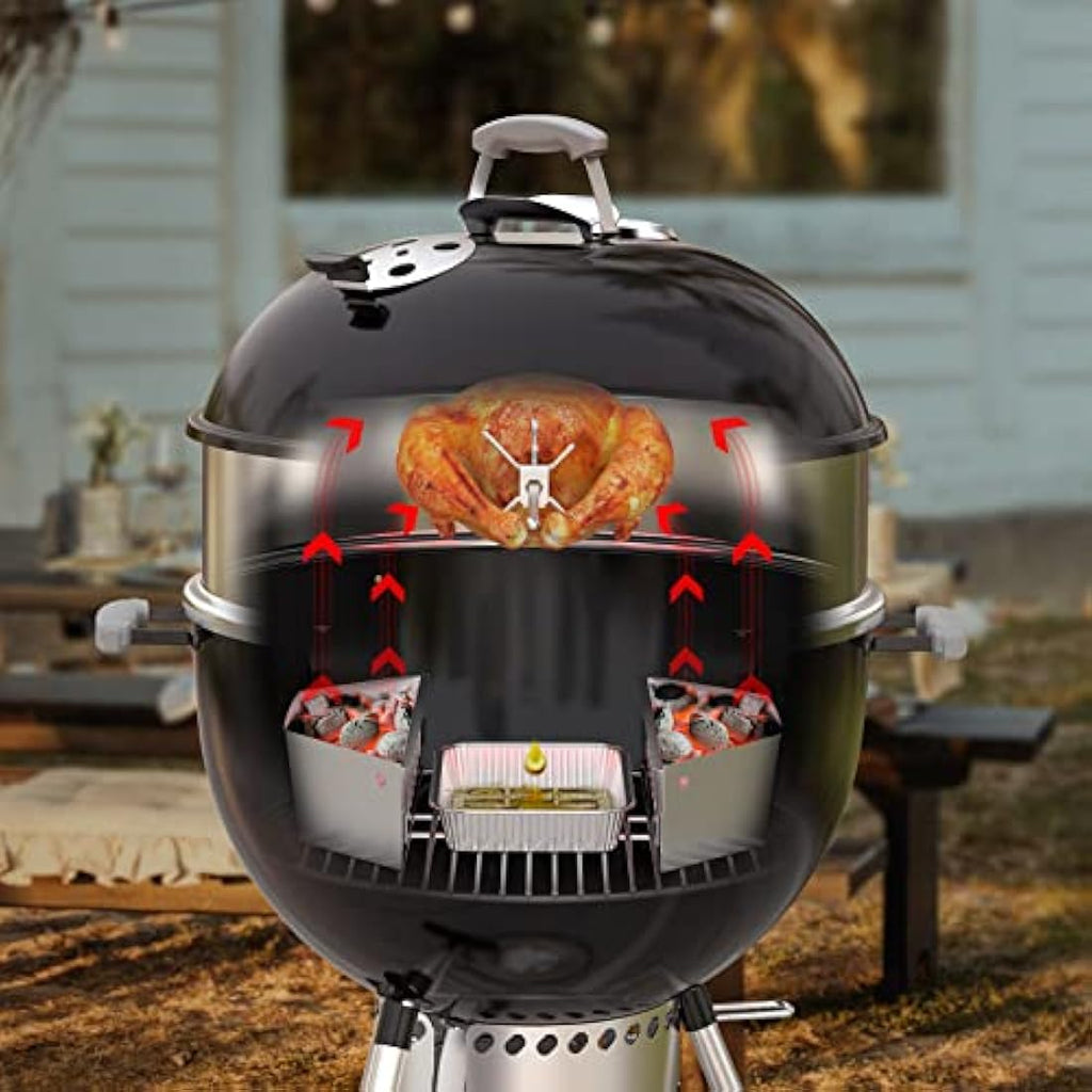Onlyfire Stainless Steel Rotisserie Kit for Weber 22-inch Kettle Grills