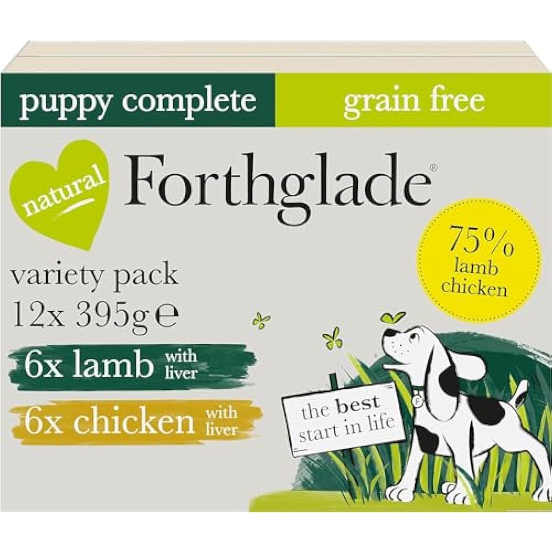 Forthglade Grain Free Wet Puppy Food Variety Pack | Lamb & Chicken | 12x395g
