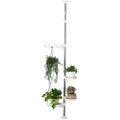 Hershii 4-Tier Tension Pole Plant Stand | Adjustable Corner Display Rack