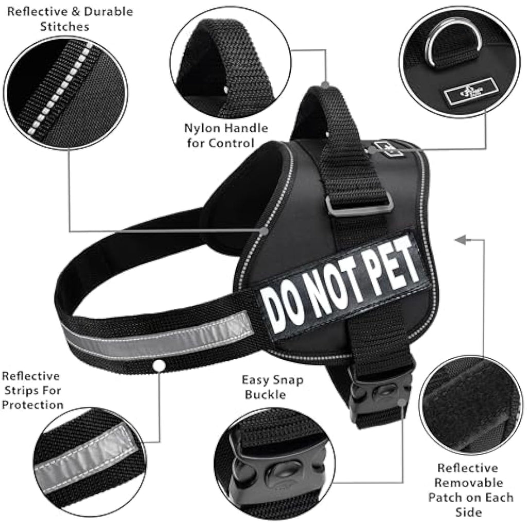 Jolof Store DO NOT PET Dog Vest Harness | Reflective & Adjustable