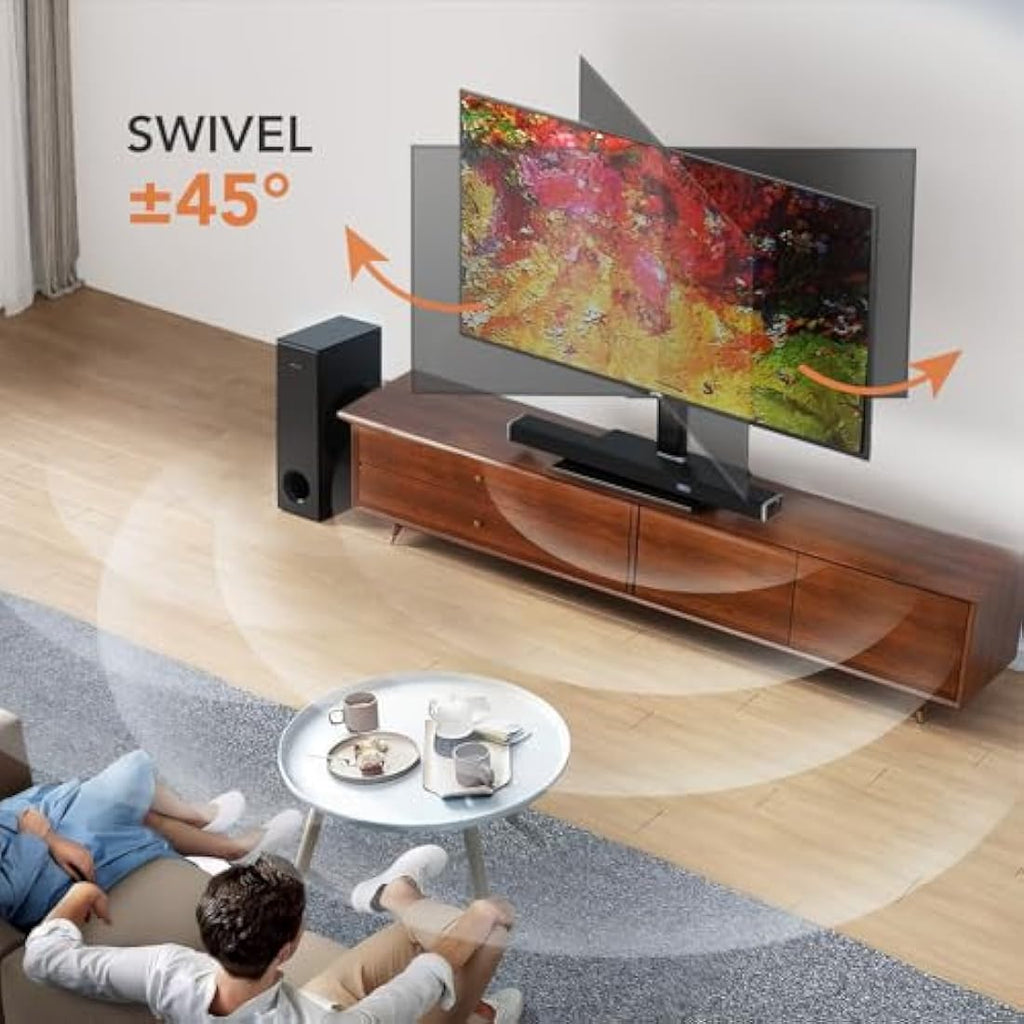 Jolof Store Universal Swivel TV Stand | 21-55 Inch Height Adjustable Base