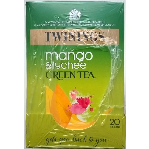 Twinings Mango & Lychee Green Tea Bags – 80 Count Multipack (4 x 20s)